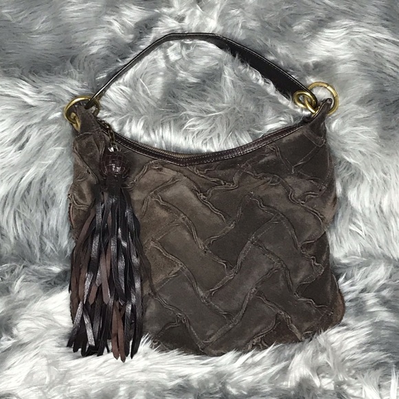 Cole Haan Handbags - Cole Haan brown suede tassel bag